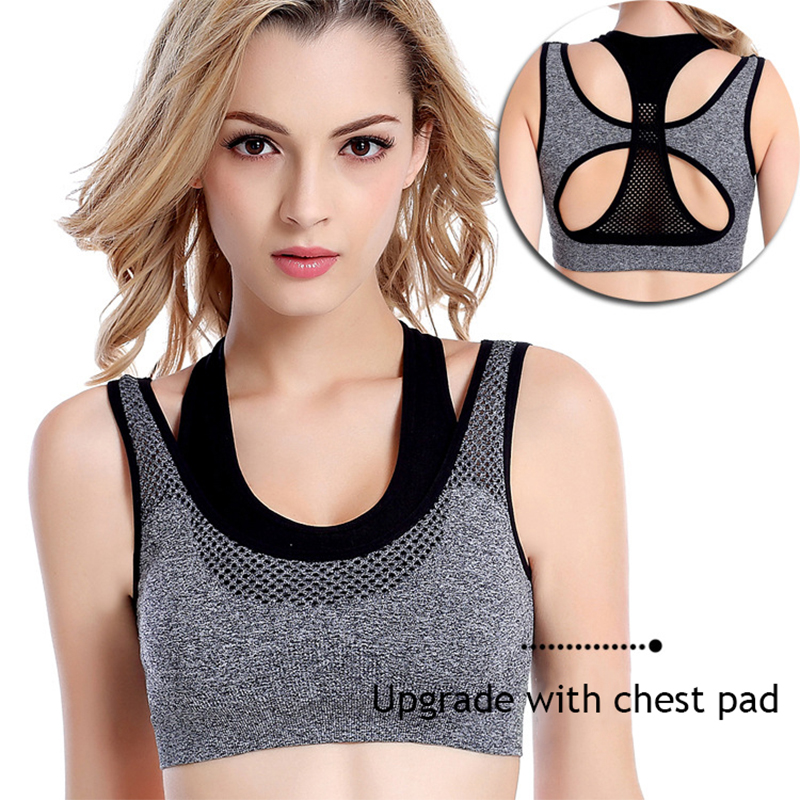 Underwire Bra Padded - صدرية رياضية مجوفة للتنفس ، حمالة