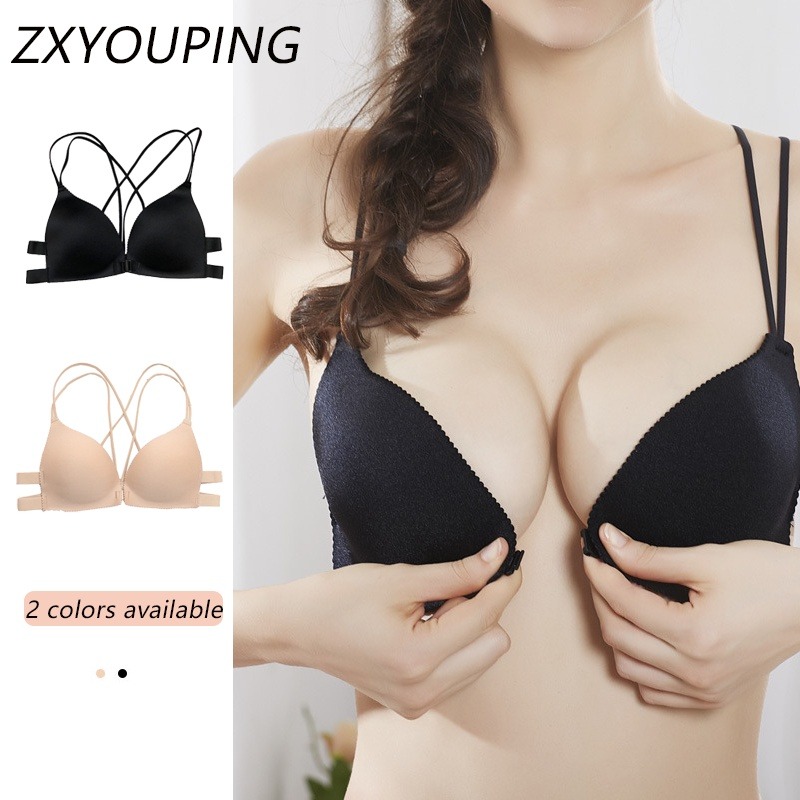 Plunge Bra Push Up - 1 قطعة أزياء مثلث كأس مشبك