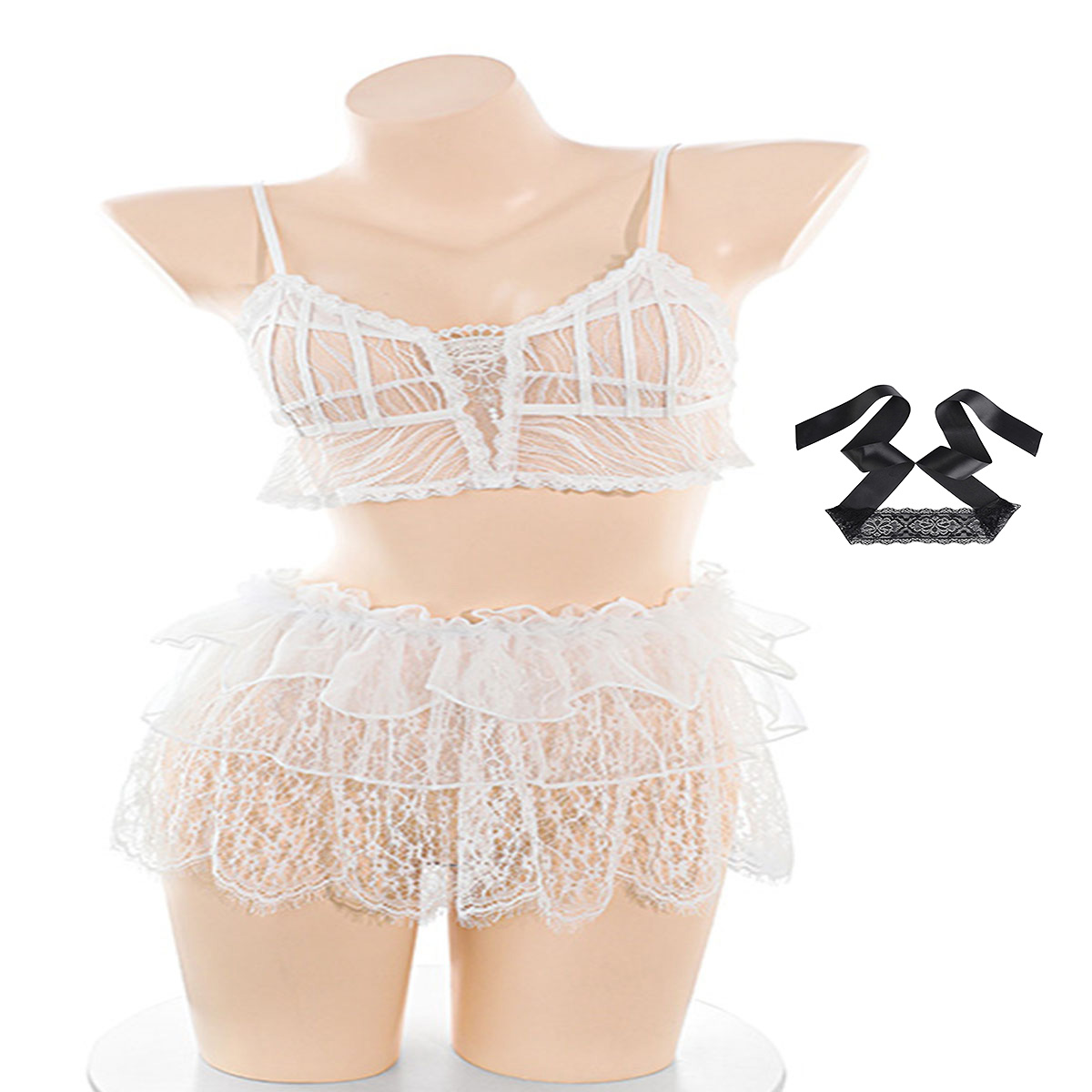 Lace Bralette Set - مجموعة ملابس داخلية نسائية من الدانتيل