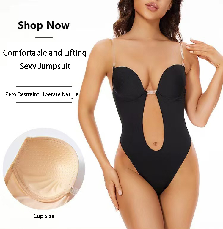 Plunge Bra Push Up - مكافحة الانزلاق الغراء الخلفي الجسم شكل