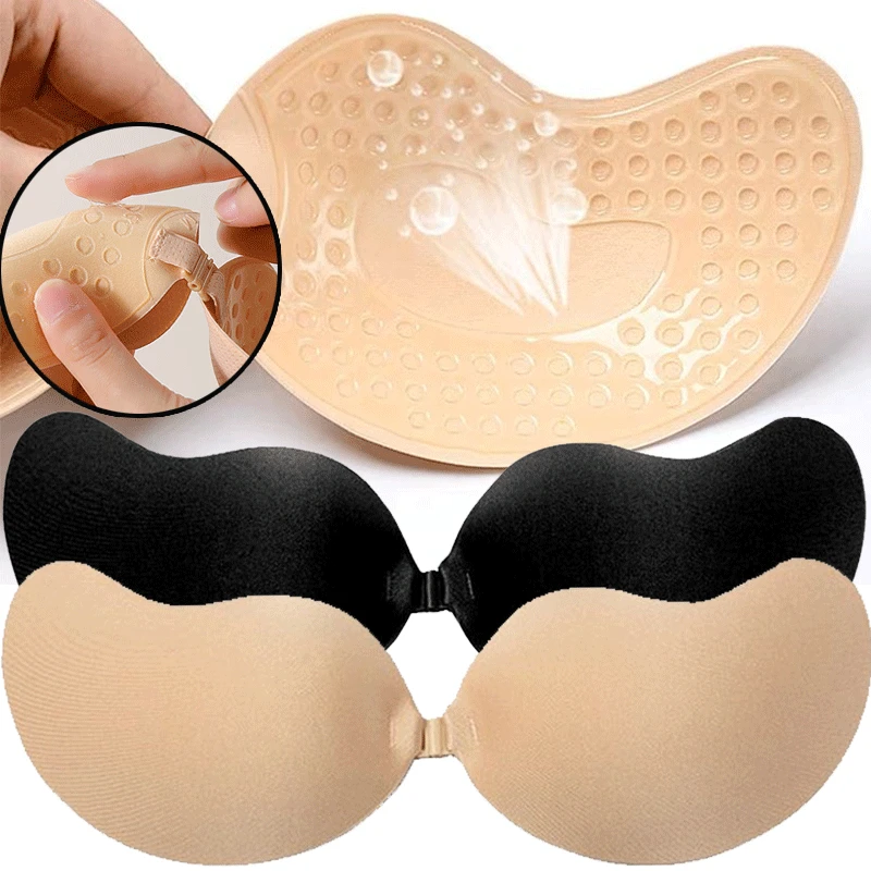 Plunge Bra Push Up - أغطية حلمات الثدي اللاصقة القابلة لإعادة